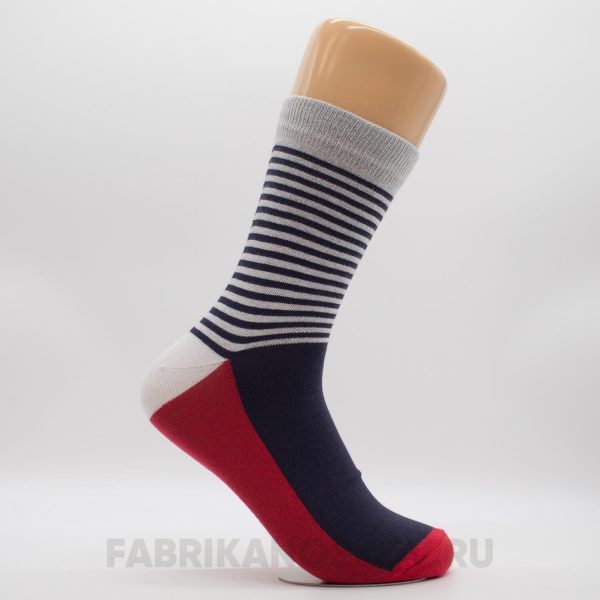 Мужские носки с полосами на паголенке Мужские носки с полосами на паголенке