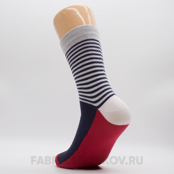 Мужские носки с полосами на паголенке Мужские носки с полосами на паголенке