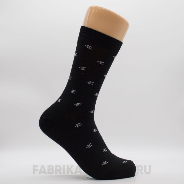 Мужские гладкие носки с вышивкой