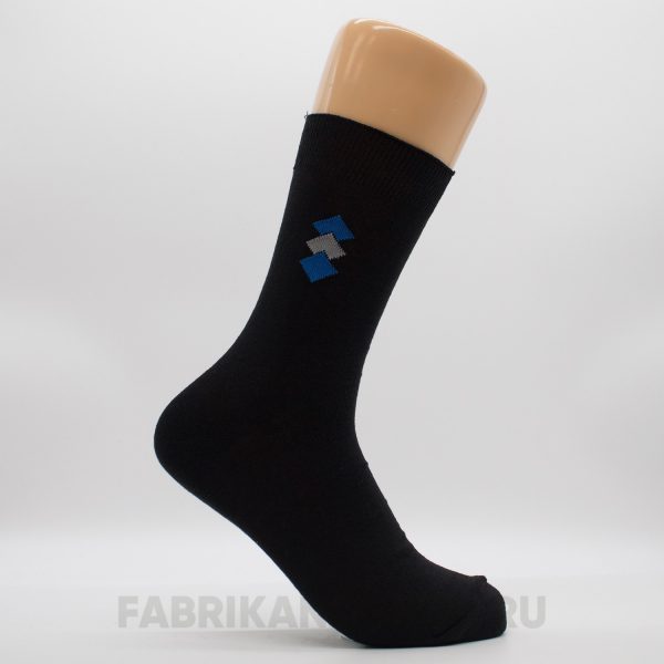 Мужские гладкие носки с ромбами Мужские гладкие носки с ромбами