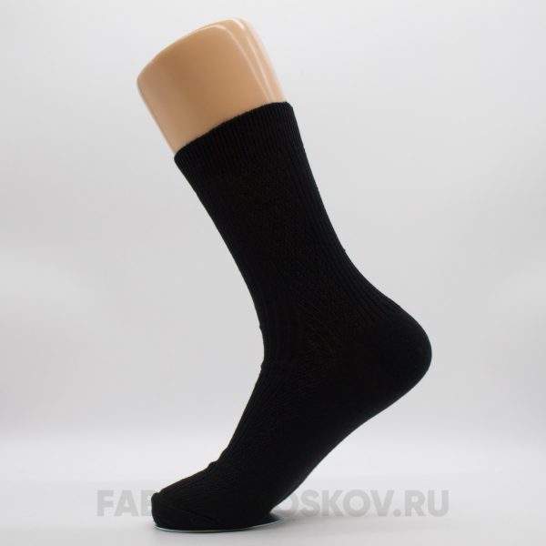 Мужские однотонные носки с рельефным рисунком по паголенку. Мужские однотонные носки с рельефным рисунком по паголенку.