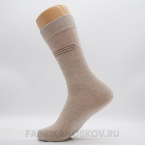 Мужские гладкие носки с двойным бортом