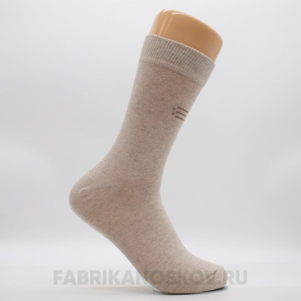 Мужские гладкие носки с двойным бортом Мужские гладкие носки с двойным бортом