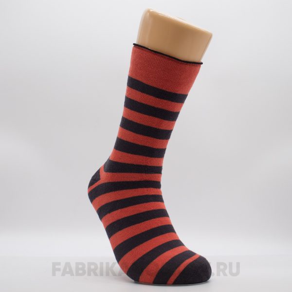 Женские махровые носки в полоску Женские махровые носки в полоску