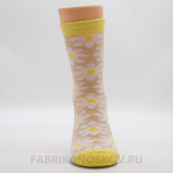 Детские носки с ромашкой