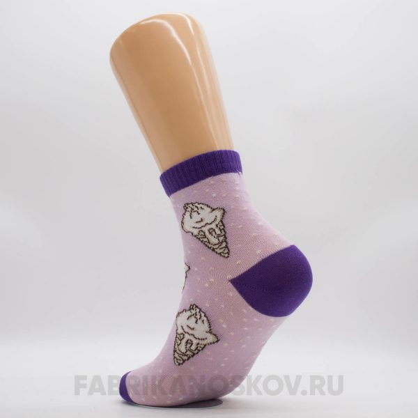 Женские носки с мороженым Женские носки с мороженым