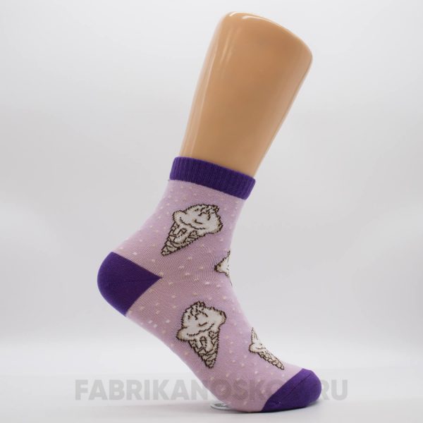 Женские носки с мороженым Женские носки с мороженым