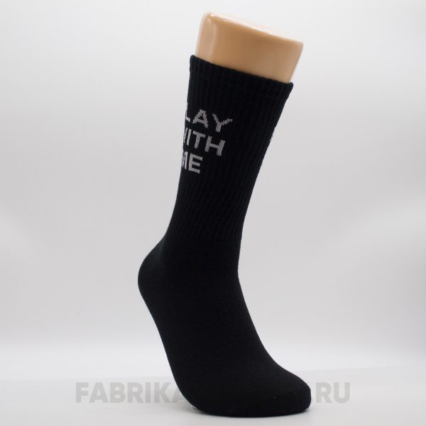 Длинные мужские носки с надписью "Play with me"