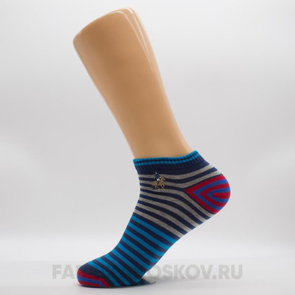 Короткие мужские носки с линиями разных цветов Короткие мужские носки с линиями разных цветов