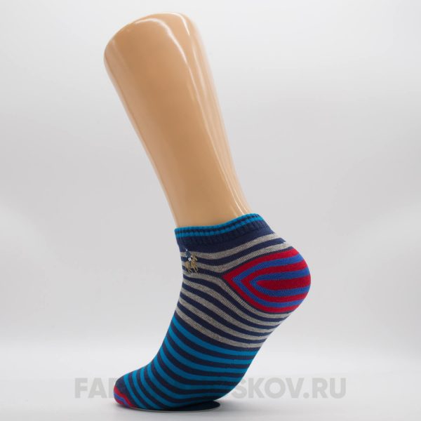 Короткие мужские носки с линиями разных цветов Короткие мужские носки с линиями разных цветов
