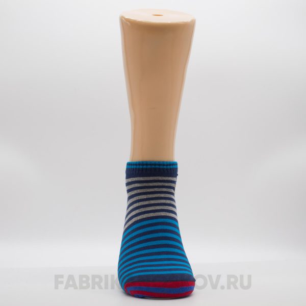 Короткие мужские носки с линиями разных цветов Короткие мужские носки с линиями разных цветов