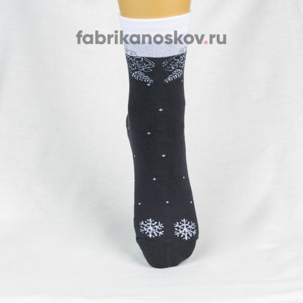 Женские носки с изображением снежинок Женские носки с изображением снежинок