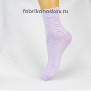 Женские носки с ажурной вставкой на подъеме