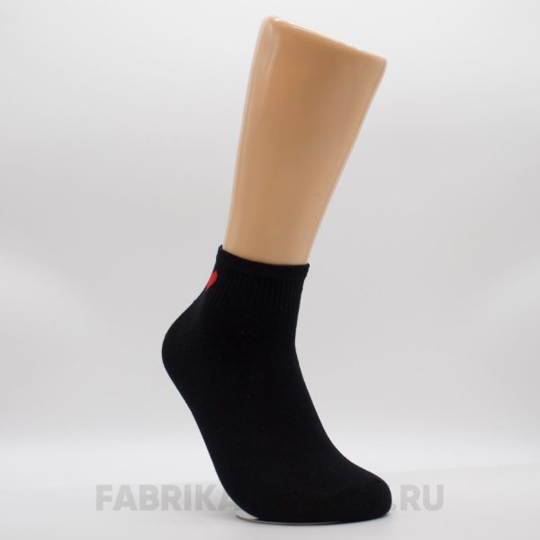 Короткие женские носки с изображением сердца Короткие женские носки с изображением сердца