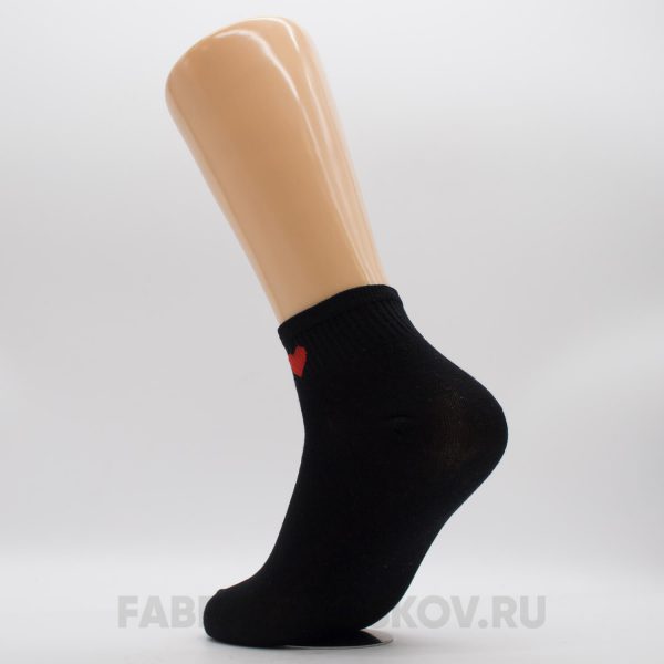 Короткие женские носки с изображением сердца Короткие женские носки с изображением сердца