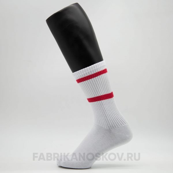 Мужские спортивные носки с красными полосками для сублимации Мужские спортивные носки с красными полосками для сублимации