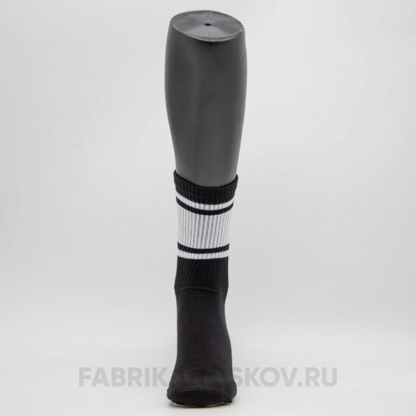 Мужские спортивные носки с черными полосками для сублимации Мужские спортивные носки с черными полосками для сублимации