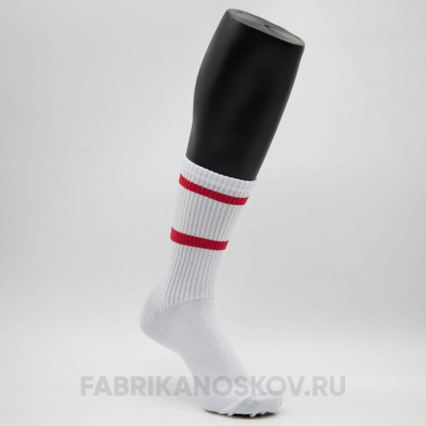 Мужские спортивные носки с красными полосками для сублимации Мужские спортивные носки с красными полосками для сублимации