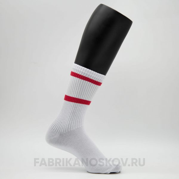 Мужские спортивные носки с красными полосками для сублимации Мужские спортивные носки с красными полосками для сублимации
