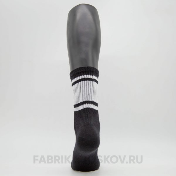Мужские спортивные носки с черными полосками для сублимации Мужские спортивные носки с черными полосками для сублимации