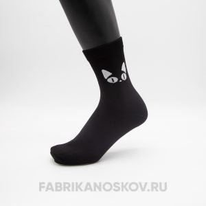 Женские носки с изображением мордочки удивленного кота